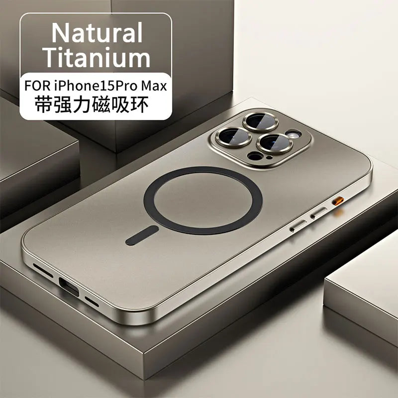 Titanium Metal Frame iPhone 13–16 Pro Max Case | PhonelyHub