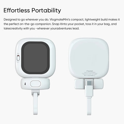 Founist Vlogmate Mini Selfie Monitor AMOLED Screen 700nits Simple Operation For iPhone 5-12 13 14 15 16 Pro For Vlog Live Stream