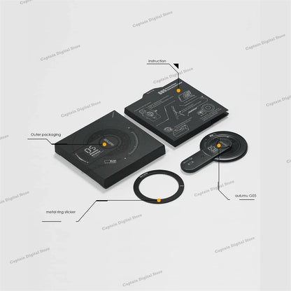 Aulumu G05 4-in-1 Magnetic Phone Stand Grip Compatible with MagSafe Removable 360° Adjustable Phone Kickstand with Box Opener