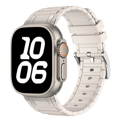 Modified Metal Integration Band for Apple Watch Ultra 2 49mm 10 9 8 7 46mm 45mm 42mm 41mm Silicone Bracelet iWatch 6 5 4 SE 44mm
