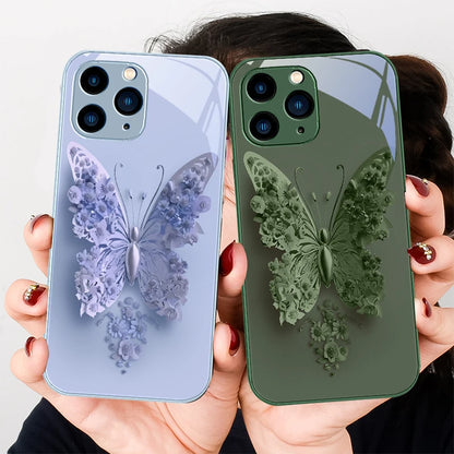 Far Peak Blue Flying Butte purple For Iphone 16 Plus 15 14 13 12 Mini 11 Pro Max X XS XR 7 8 Plus 2022 Tempered Glass Phone Case