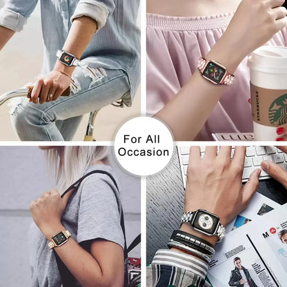 Metal Diamond Strap for Apple Watch Band 46mm 45mm 41mm 44mm Ultra 49mm Luxury Bracelet Wristband iWatch 10 9 8 7 6 5 4 3 Correa