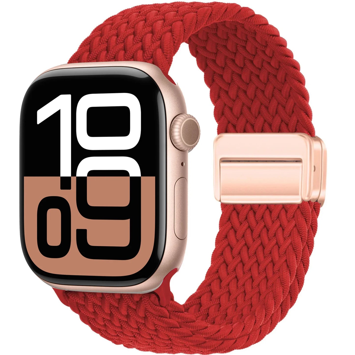 Braided Band For Apple Watch Strap 44mm 40mm 45mm 46mm 49mm 41mm 38 Magnetic Nylon Bracelet iWatch series se 7 6 8 9 10 Ultra 2