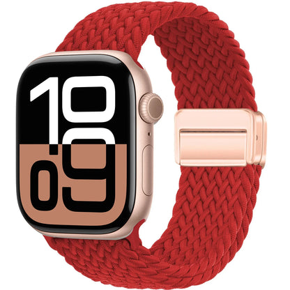 Braided Band For Apple Watch Strap 44mm 40mm 45mm 46mm 49mm 41mm 38 Magnetic Nylon Bracelet iWatch series se 7 6 8 9 10 Ultra 2