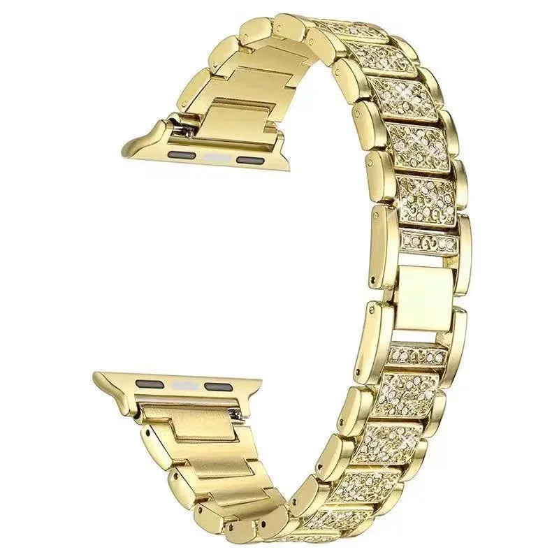 Metal Diamond Strap for Apple Watch Band 46mm 45mm 41mm 44mm Ultra 49mm Luxury Bracelet Wristband iWatch 10 9 8 7 6 5 4 3 Correa