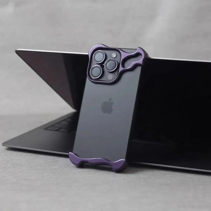Luxury Irregular Aluminum Bumper Case iPhone 12–16 Pro Max | PhonelyHub