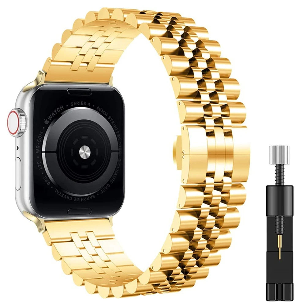 Stainless Steel Strap for Apple Watch Band 45mm 41mm Ultra 49mm 44mm 40mm 46mm 42mm 38mm Metal band iWatch Series 10 9 8 7 SE 6
