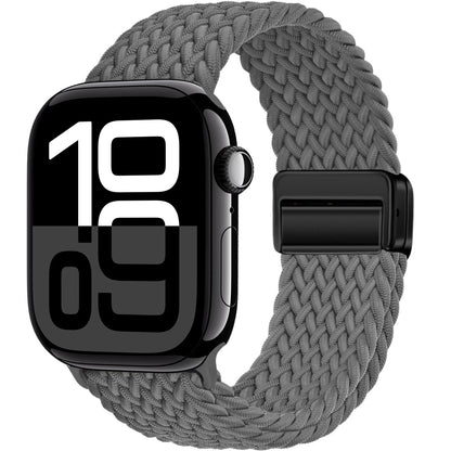 Braided Band For Apple Watch Strap 44mm 40mm 45mm 46mm 49mm 41mm 38 Magnetic Nylon Bracelet iWatch series se 7 6 8 9 10 Ultra 2