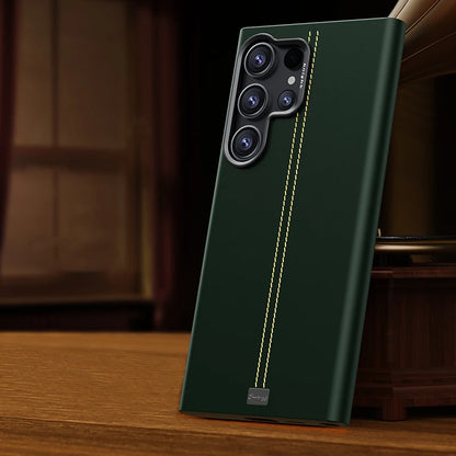 Samsung S25/S24 Ultra Retro Leather Case – MagSafe & Shockproof | PhonelyHub