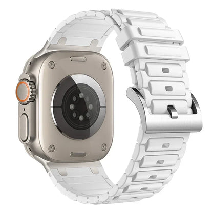Modified Metal Integration Band for Apple Watch Ultra 2 49mm 10 9 8 7 46mm 45mm 42mm 41mm Silicone Bracelet iWatch 6 5 4 SE 44mm