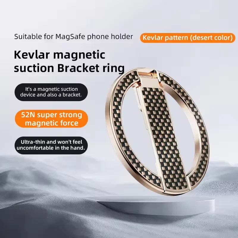 Ultrathin Aluminum Alloy Kevlar Super Magnetic Mobile Phone Stand Suitable For Smartphone For iPhone Samsung Metal Phone Stand