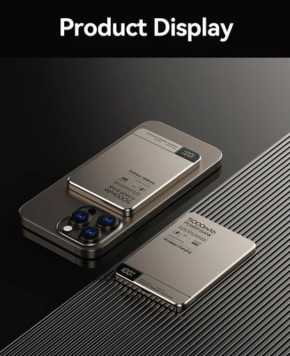 New High quality Alloy Fast Charger Power Banks With Gifts Backup Battery Powerbank Magnetic Wireless Phone Charger For Magsafe