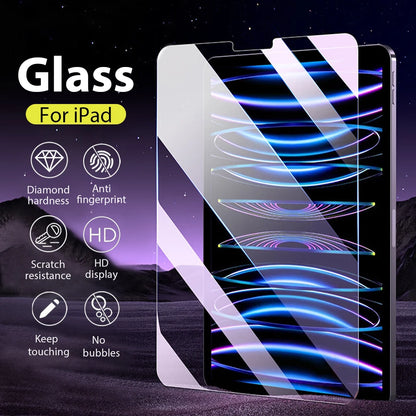 Tempered Glass For iPad Pro 12.9 12 9 11 10th 9th Generation Screen Protector For ipad Air 4 5 Mini 6 6th 7th 8th Gen 10.2 Film