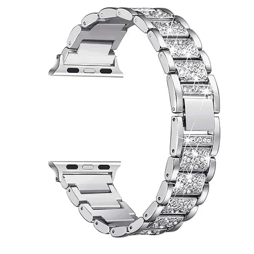 Metal Diamond Strap for Apple Watch Band 46mm 45mm 41mm 44mm Ultra 49mm Luxury Bracelet Wristband iWatch 10 9 8 7 6 5 4 3 Correa