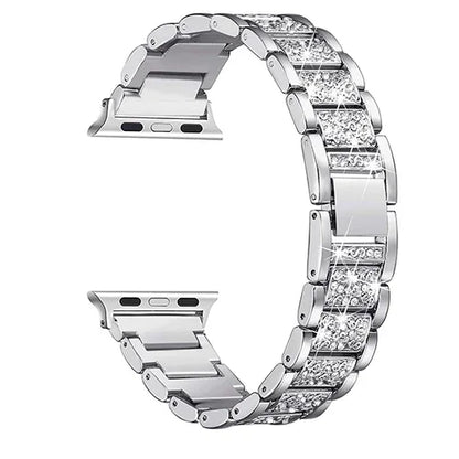 Metal Diamond Strap for Apple Watch Band 46mm 45mm 41mm 44mm Ultra 49mm Luxury Bracelet Wristband iWatch 10 9 8 7 6 5 4 3 Correa