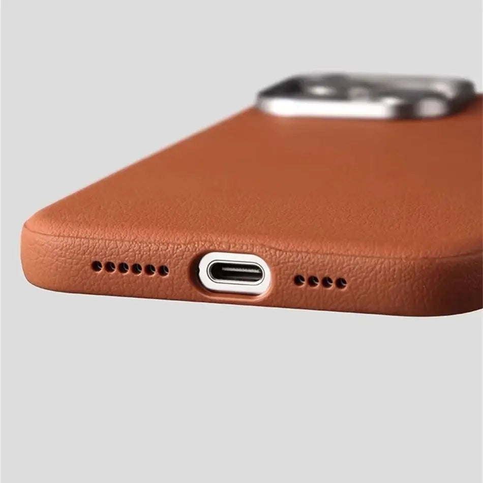 Luxury Retro Business PU Leather Magnetic Case For iPhone 16 Plus 15 14 Pro Max Slim Shockproof Cover ForMagsafe Wireless Charge