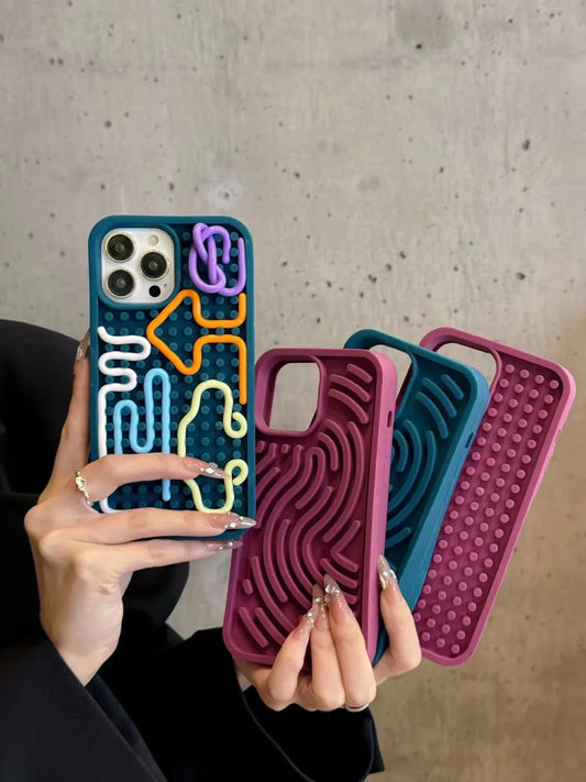Puzzle Silicone Case for iPhone 16-11 – Stress Relief | PhonelyHub
