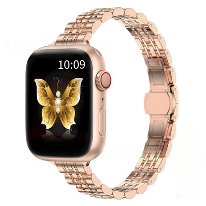 Stainless Steel Strap For Apple Watch Ultra 2 Band 49mm 42mm 46mm Metal Bracelet iWatch Series 10 9 8 7 6 SE 5 4 3 Women 45 41mm