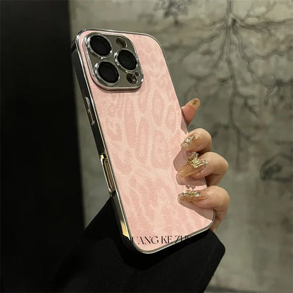 Leopard Texture Leather Case for iPhone 16 Pro Max | PhonelyHub