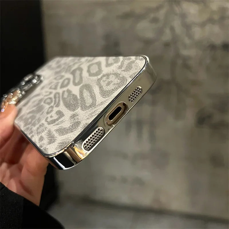 Leopard Texture Leather Case for iPhone 16 Pro Max | PhonelyHub