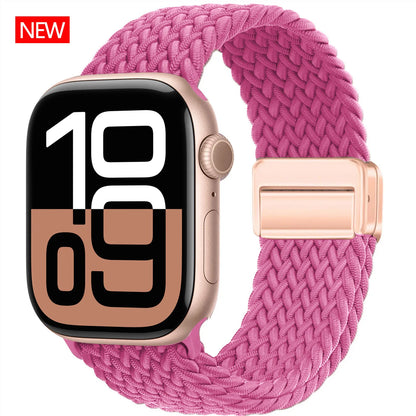 Braided Band For Apple Watch Strap 44mm 40mm 45mm 46mm 49mm 41mm 38 Magnetic Nylon Bracelet iWatch series se 7 6 8 9 10 Ultra 2