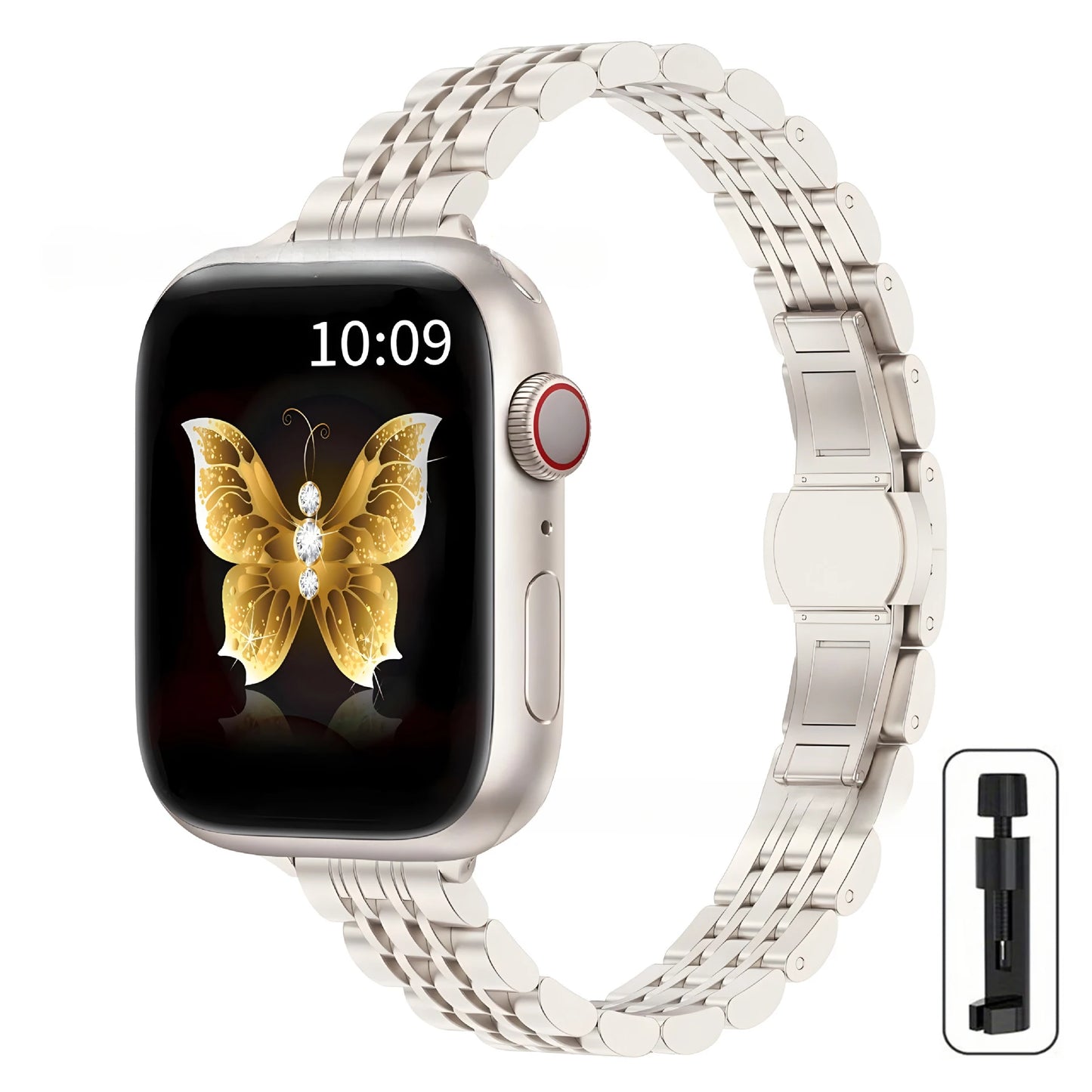 Stainless Steel Strap For Apple Watch Ultra 2 Band 49mm 42mm 46mm Metal Bracelet iWatch Series 10 9 8 7 6 SE 5 4 3 Women 45 41mm