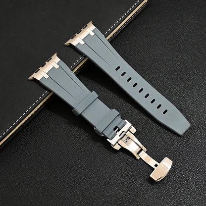 Band+box for Apple Watch Series 10 Ultra 2 49mm 45mm 46mm 44mm Butterfly Clasp Strap for IWatch 9 8 7 Se 6 5 4 Silicone Bracelet