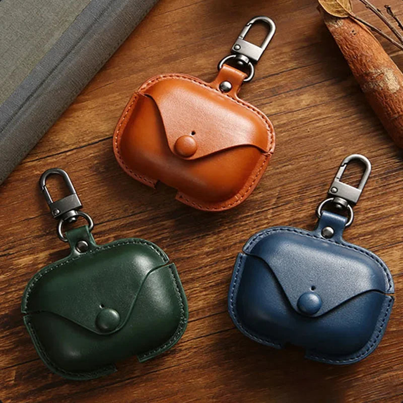 For Airpods Pro 2 Case Leather Business Earphone Case Headset Shell Headphone Cover For Apple Air Pod 3 Pro 2nd Generation 2024