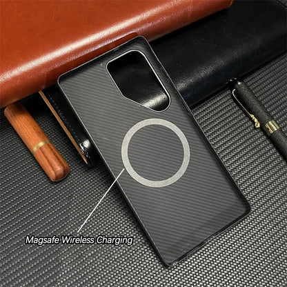 Samsung S25/S24 Ultra Carbon Fiber Case – MagSafe & Shockproof | PhonelyHub
