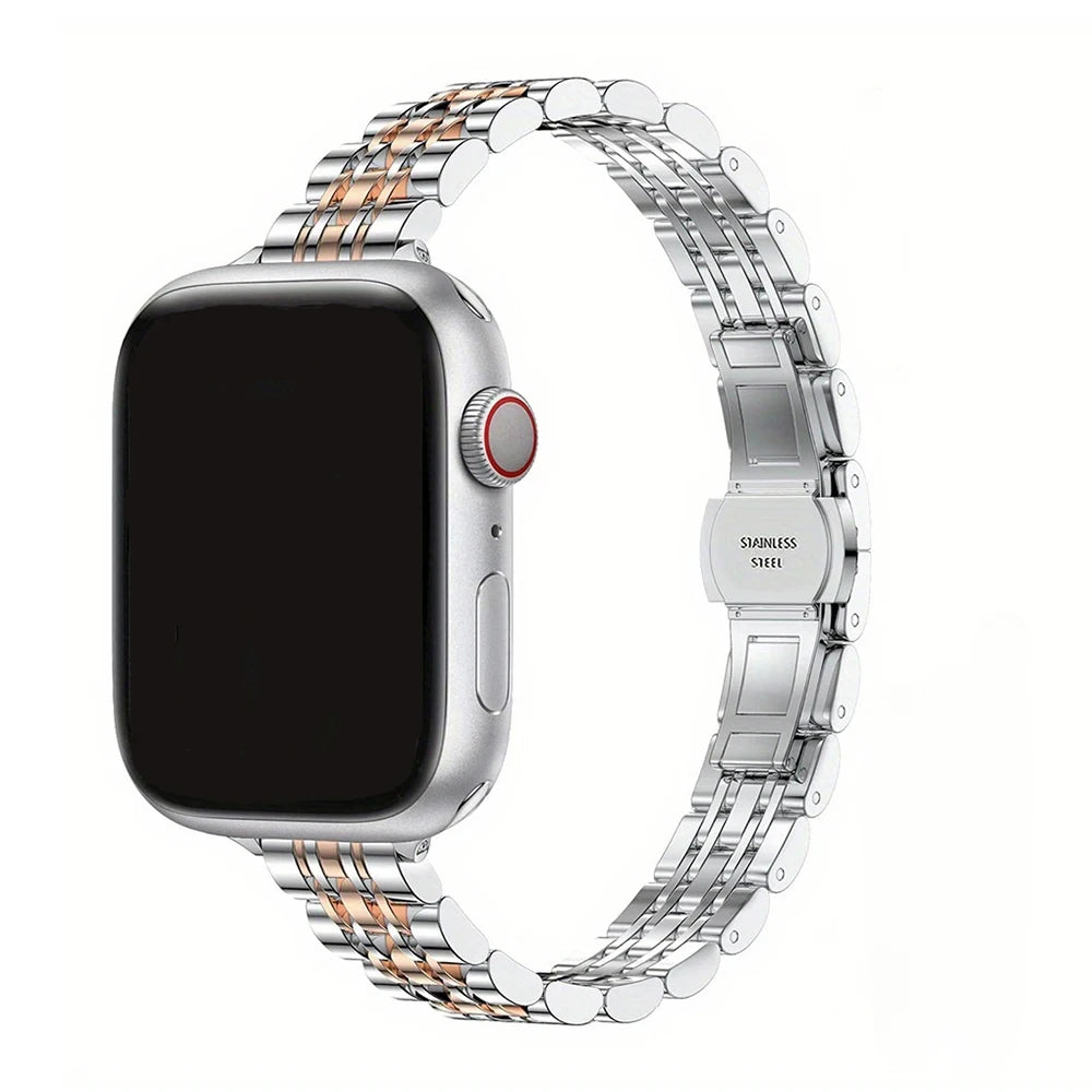 Stainless Steel Strap For Apple Watch Ultra 2 Band 49mm 42mm 46mm Metal Bracelet iWatch Series 10 9 8 7 6 SE 5 4 3 Women 45 41mm