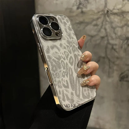Leopard Texture Leather Case for iPhone 16 Pro Max | PhonelyHub