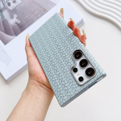Magsafe Magnetic Wireless Charging Solid Color Line Pattern Phone Case For Samsung S25 Ultra S22 S23 S24 Ultra Plus Back Cover