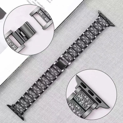 Metal Diamond Strap for Apple Watch Band 46mm 45mm 41mm 44mm Ultra 49mm Luxury Bracelet Wristband iWatch 10 9 8 7 6 5 4 3 Correa
