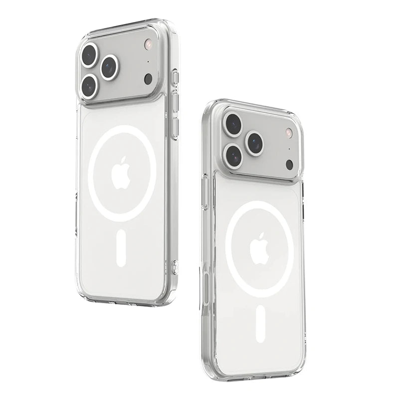 Shockproof For Magsafe Clear Magnetic Wireless Charge Case For iPhone 17 Air 17 Pro Max Hybird Hard Acrylic Back Cover Bumper