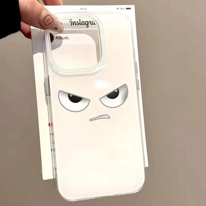 Funny Angry Face Cartoon Case for iPhone – PhonelyHub