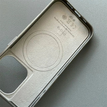 Luxury Camouflage Leather Shockproof Armor Magnetic Case For iPhone 16 Pro 15 14 13 12 Pro Max MagSafe Wireless Charge Cover