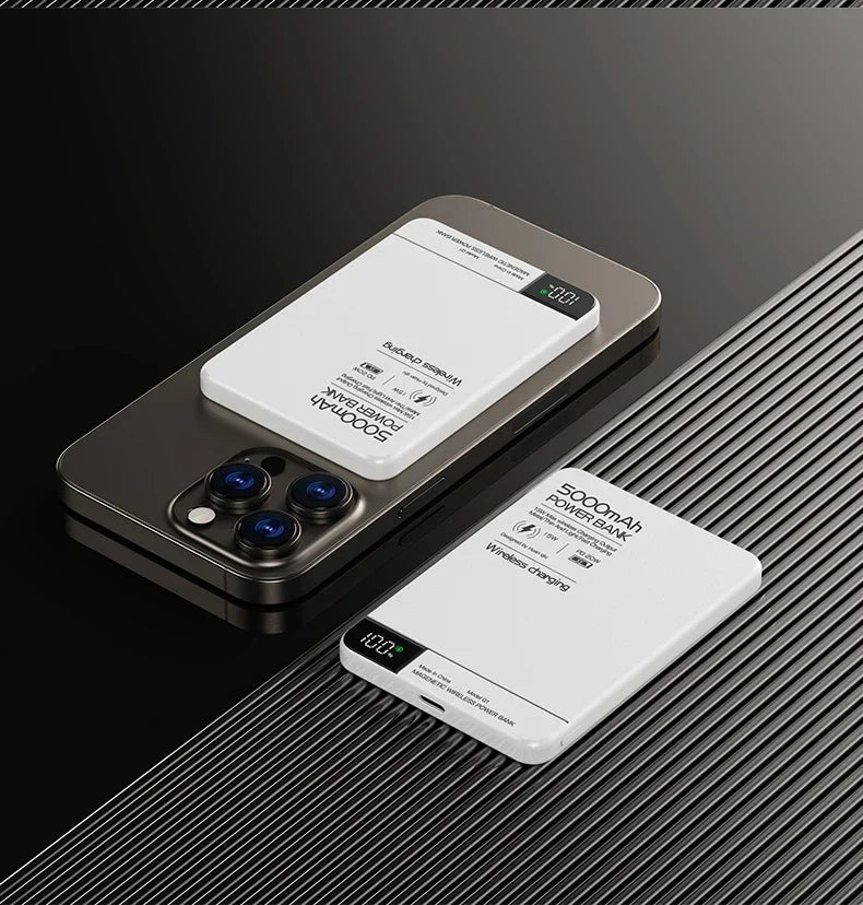 New High quality Alloy Fast Charger Power Banks With Gifts Backup Battery Powerbank Magnetic Wireless Phone Charger For Magsafe
