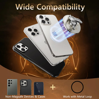 Eary Phone Holder Fingertip Gyro Durable High Speed Bearing Metal Finger Spinners Magnetic Stand Phone Ring for Kid Adults Gifts