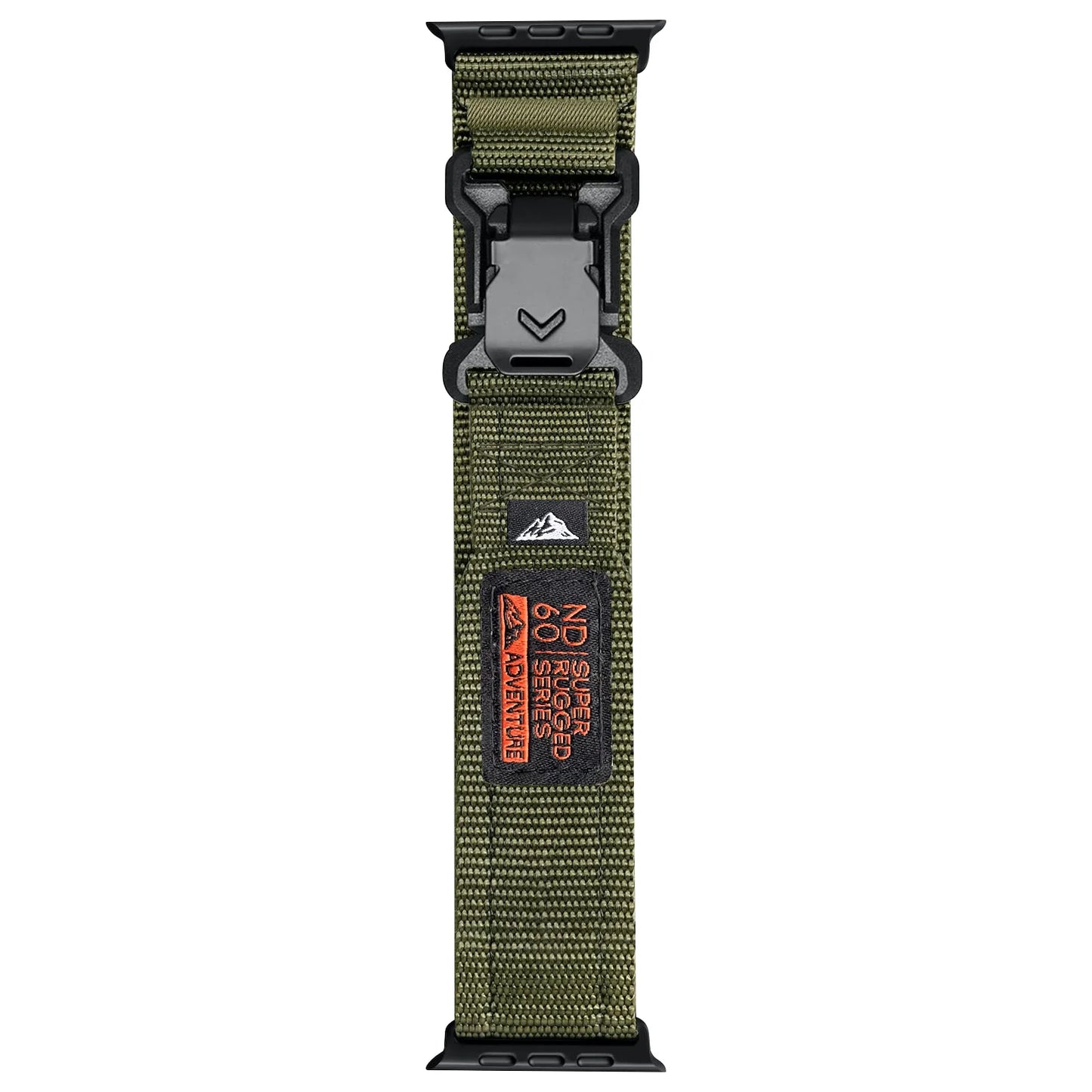 Wide Soft Nylon Sport Strap with Magnetic Fidlock V-Buckle Compatible with Apple Watch Bands for Women Men