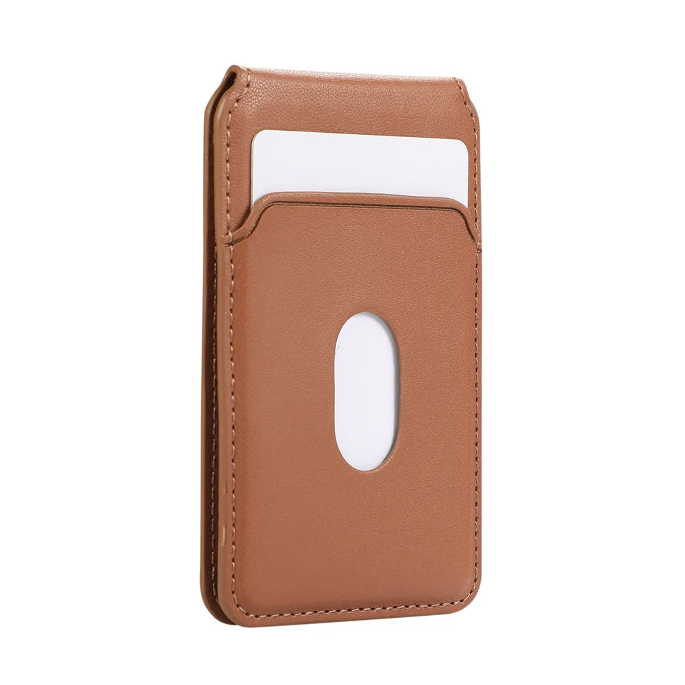 For iPhone 16 15 14 13 12 Pro Max Magnetic Leather Card Holder Wallet for Apple Magsafe Phone Bag Cover with MagSafe Magnet