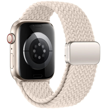 Braided Band For Apple Watch Strap 44mm 40mm 45mm 46mm 49mm 41mm 38 Magnetic Nylon Bracelet iWatch series se 7 6 8 9 10 Ultra 2