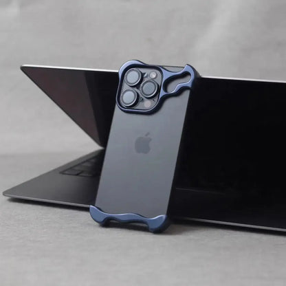 Luxury Irregular Aluminum Bumper Case iPhone 12–16 Pro Max | PhonelyHub