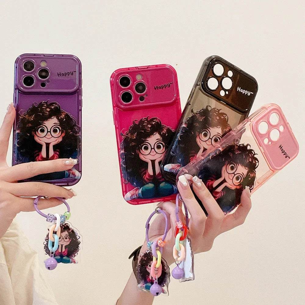 Lanyard 3D Fashion Girl Mirror Case – iPhone 11–16 – PhonelyHub