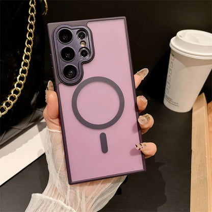 Samsung S25/S24 Ultra Translucent Magnetic Case – Matte & Shockproof | PhonelyHub