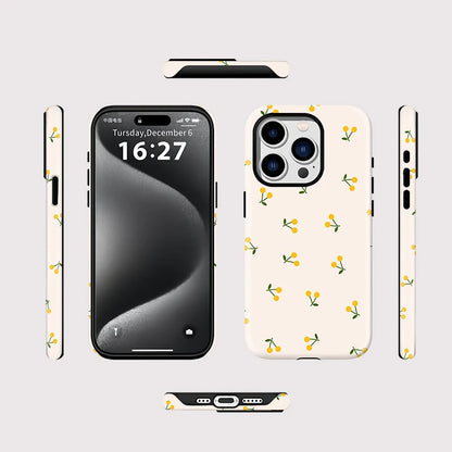 Soft Silicone Flower Printing Case For iPhone 16 15 14 Plus 13 12 11 Pro Max For Magsafe Wireless Charge 2 in 1 Magnetic Cover