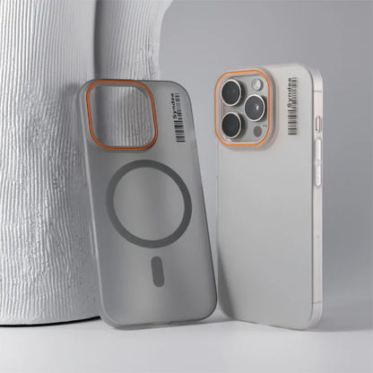Luxury Solid Color Matte Magnetic Wireless Charge Case For Magsafe For iPhone 15 14 13 12 16 Pro Max Slim Lable Pattern Cover