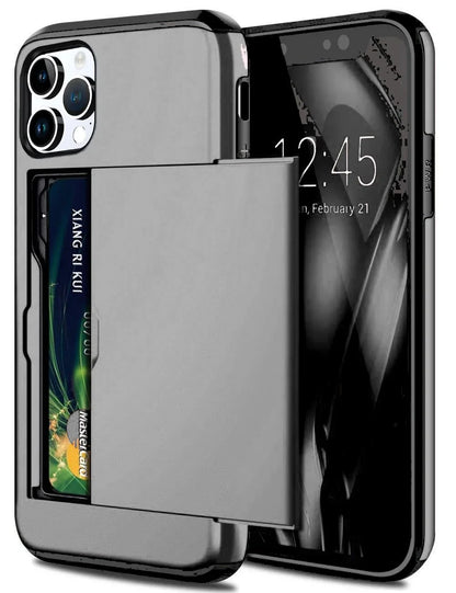 for  iPhone 16 Pro Max 15 Case Slide Armor Wallet Card Slots Holder Cover For iPhone 16 16pro 16plus 16promax 15 15pro 15promax