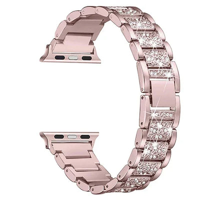 Metal Diamond Strap for Apple Watch Band 46mm 45mm 41mm 44mm Ultra 49mm Luxury Bracelet Wristband iWatch 10 9 8 7 6 5 4 3 Correa
