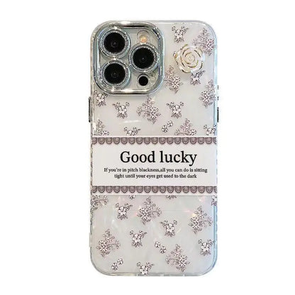 3D Camellia Shell Pattern Phone Case For iPhone 16 15 14 Plus 13 12 11 Pro Max Full Cover