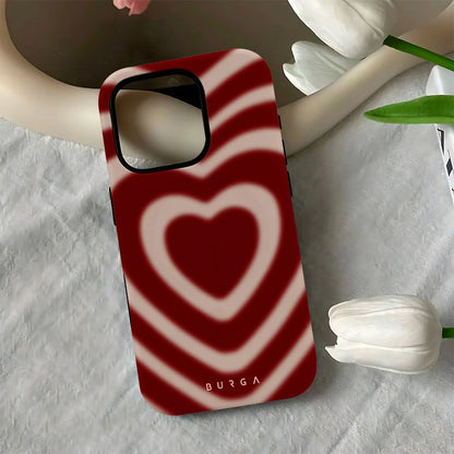 Sweet Romance Phone Case for iPhone 16 15 14 13 12 11 X XS XR XSMAX 7 8 Pro Max Plus Luxury BURGA Double-layer Back Cover
